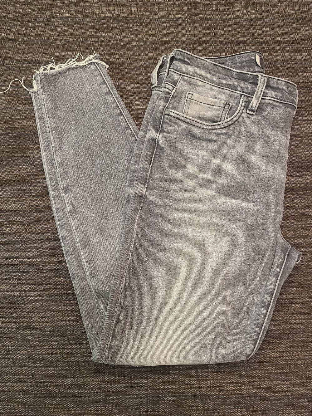 Kut from the Kloth Womens Donna  High Rise Fab Ab Skinny Ankle Jean Gray Size 4
